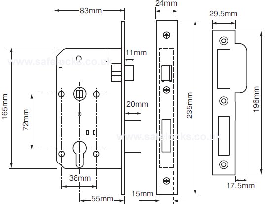 Union L2C21 Euro Sashlock Case Double throw Union 2C21